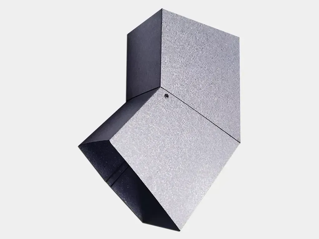 K&M Sheet Metal Plain Square Galvanized Steel Elbow (B) Style