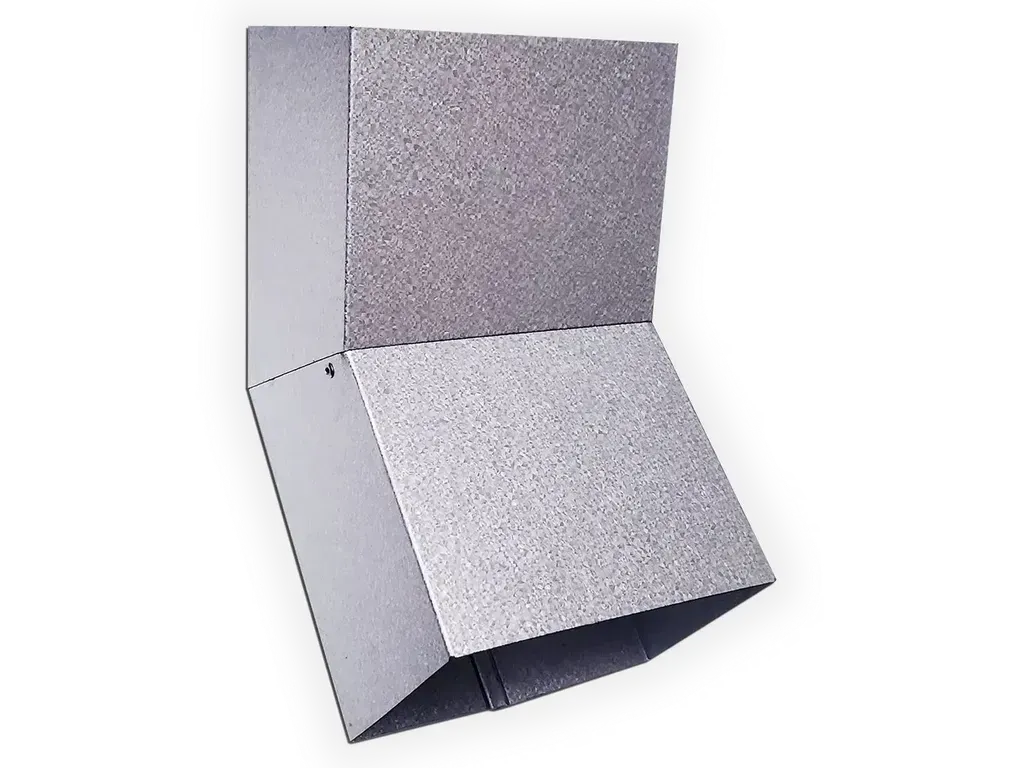 K&M Sheet Metal Plain Square Galvanized Steel Elbow (A) Style