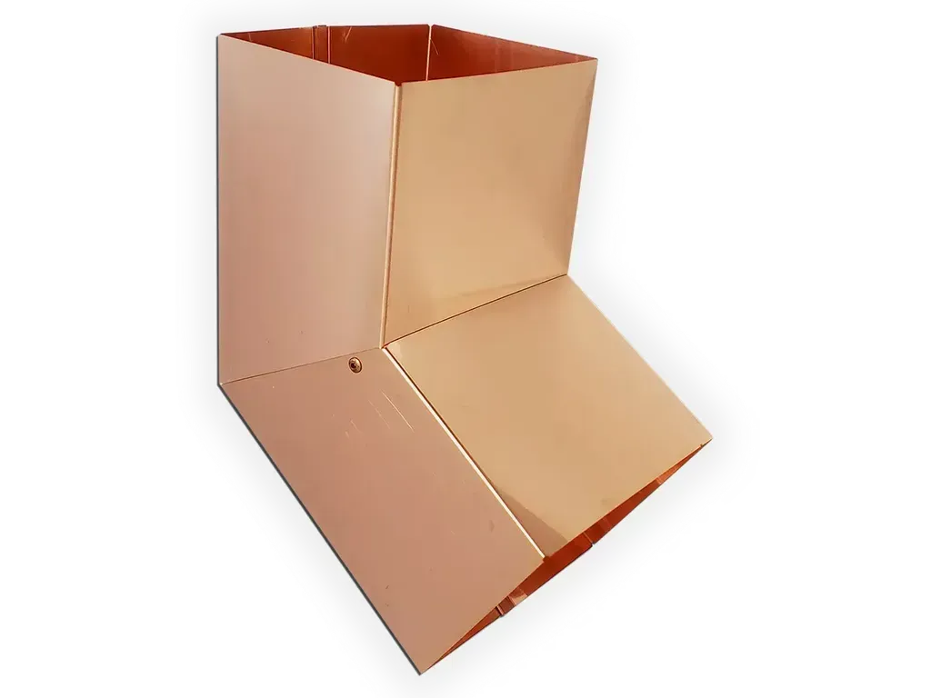 K&M Sheet Metal Plain Square Copper Elbow (A) Style