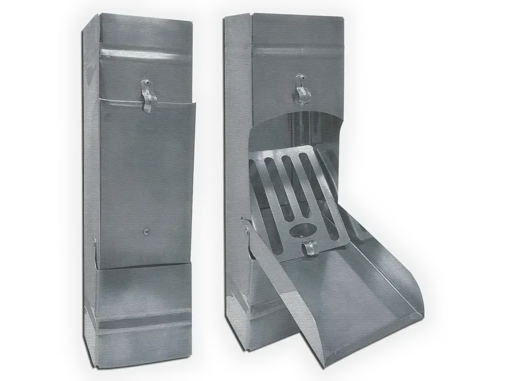 Plain Square Freedom Gray Downspout Cleanout | K&M Sheet Metal
