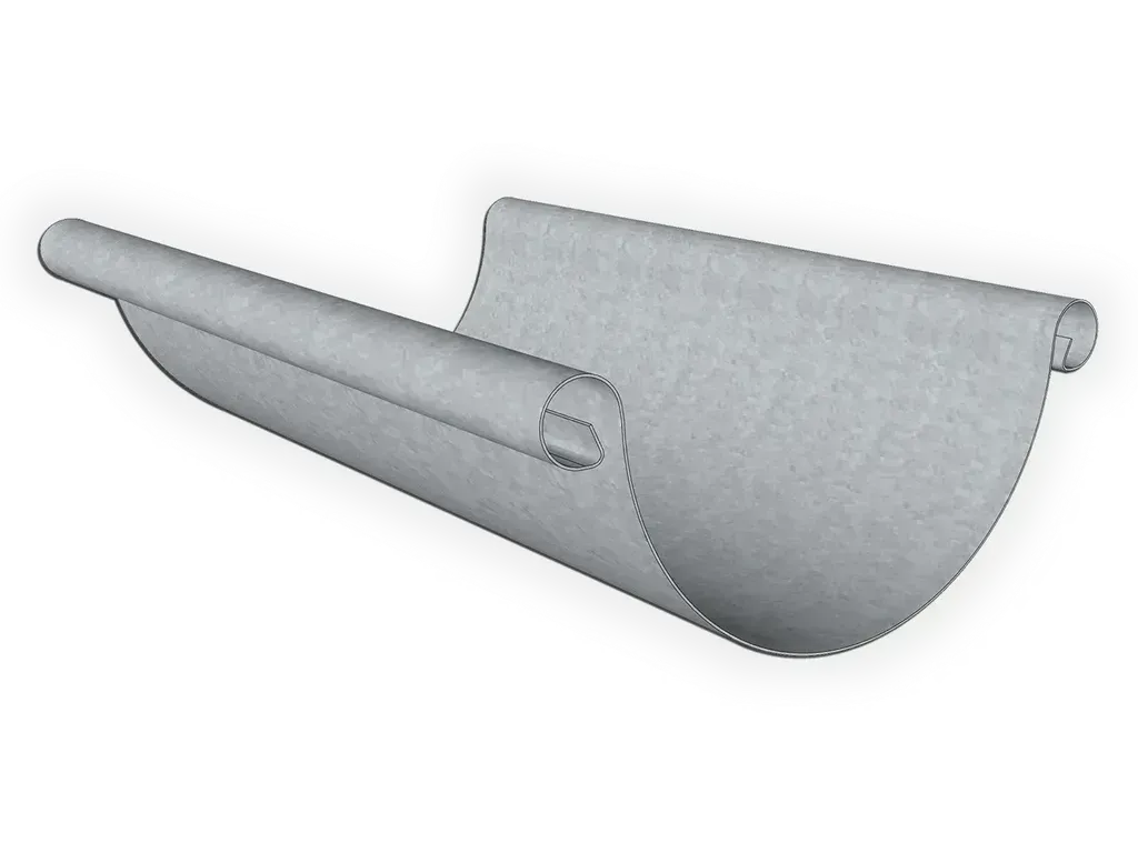 Double Bead Freedom Gray Half Round Gutter | K&M Sheet Metal