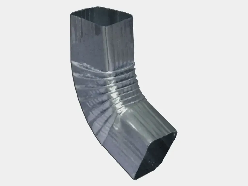 Square Corrugated G90 Galvanized Steel Elbow (B) Style | 3" x 4" | K&M Sheet Metal