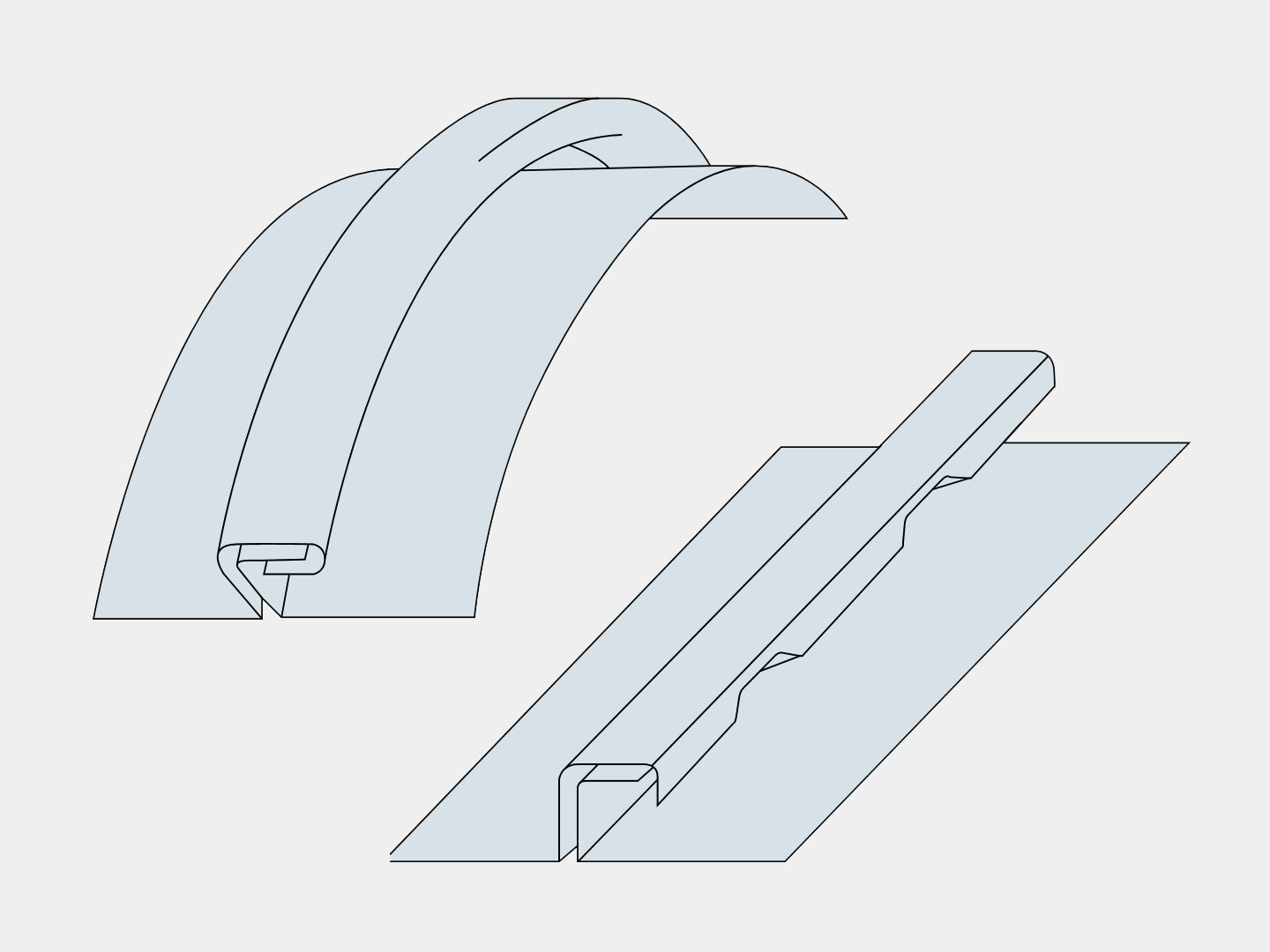 [RAU127] Rau 127 Piccolo Single lock Standing Seam Folding Tool