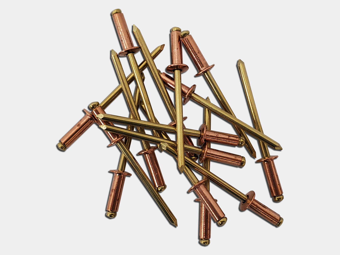 1/8" Copper Blind Pop Rivets with Brass Mandrel