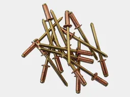 1/8" Copper Blind Pop Rivets with Brass Mandrel