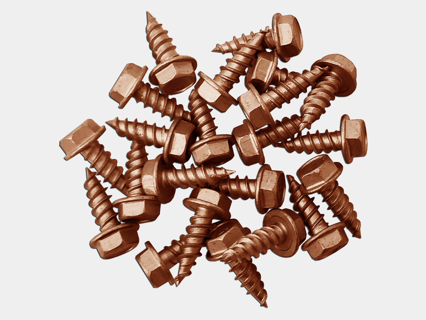 [SC02-10] Copper Plated 1/2" Stainless Steel Zip Screws