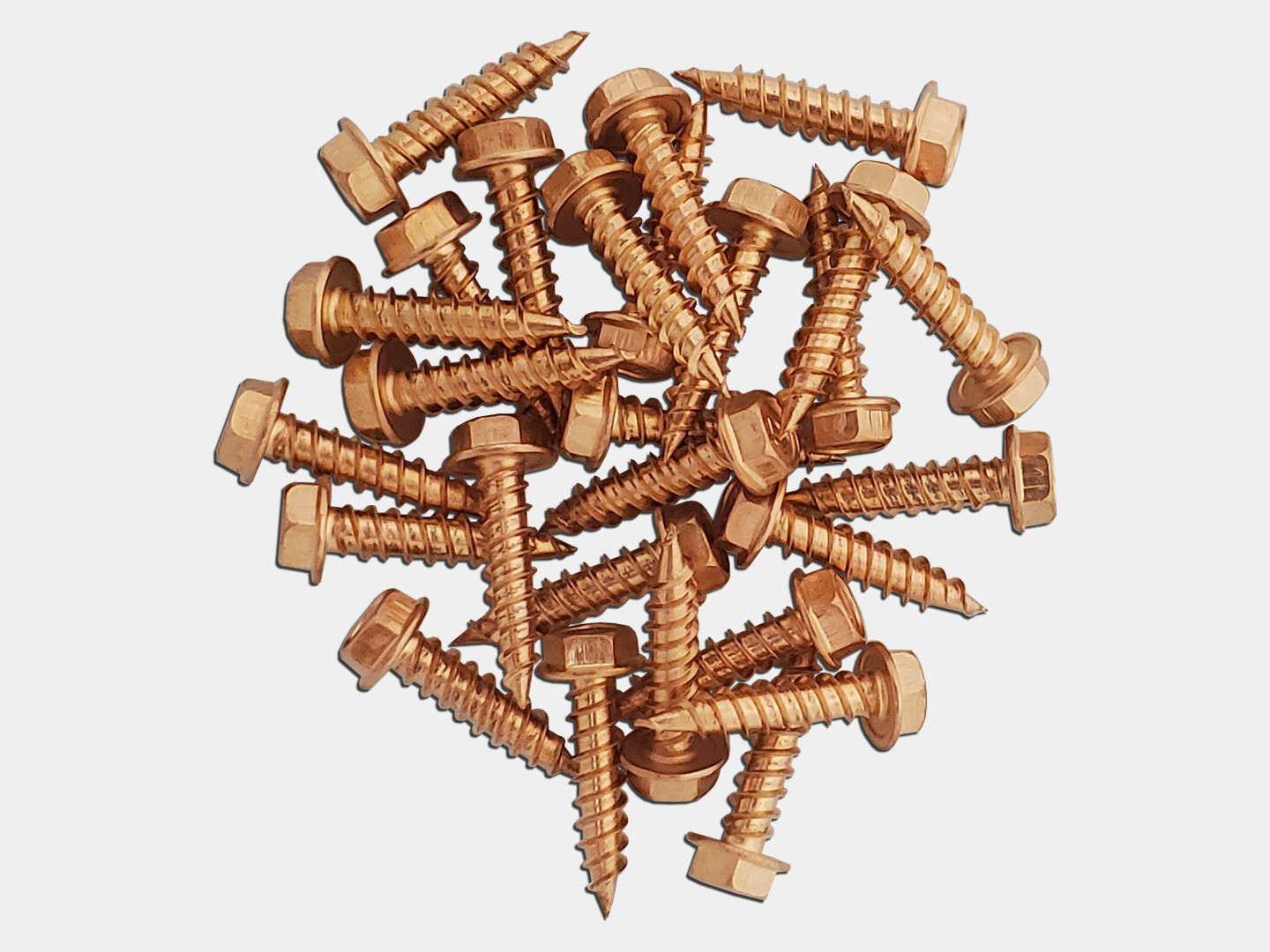 [SC03-10] Copper Plated 3/4" Stainless Steel Zip Screws
