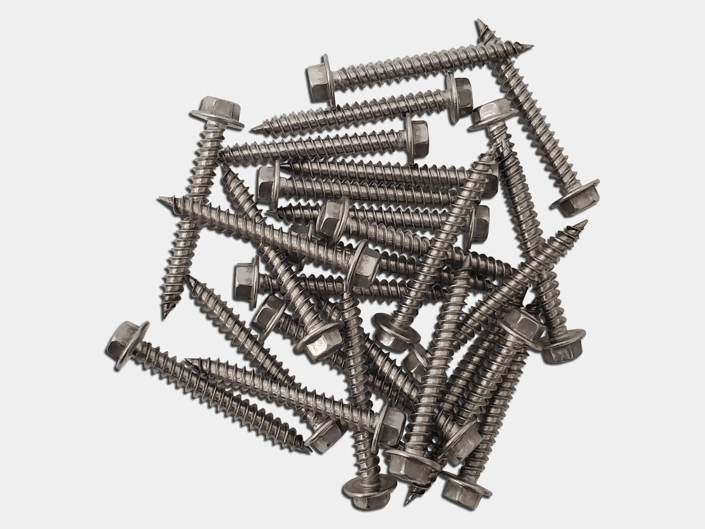 Stainless Steel #9 Hex Head Sharp Point Wood Screws