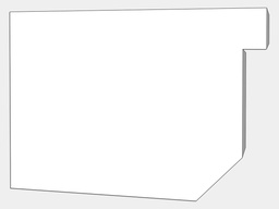 D-Style Residential 0.027" Aluminum Box Gutter Left / Right End Cap