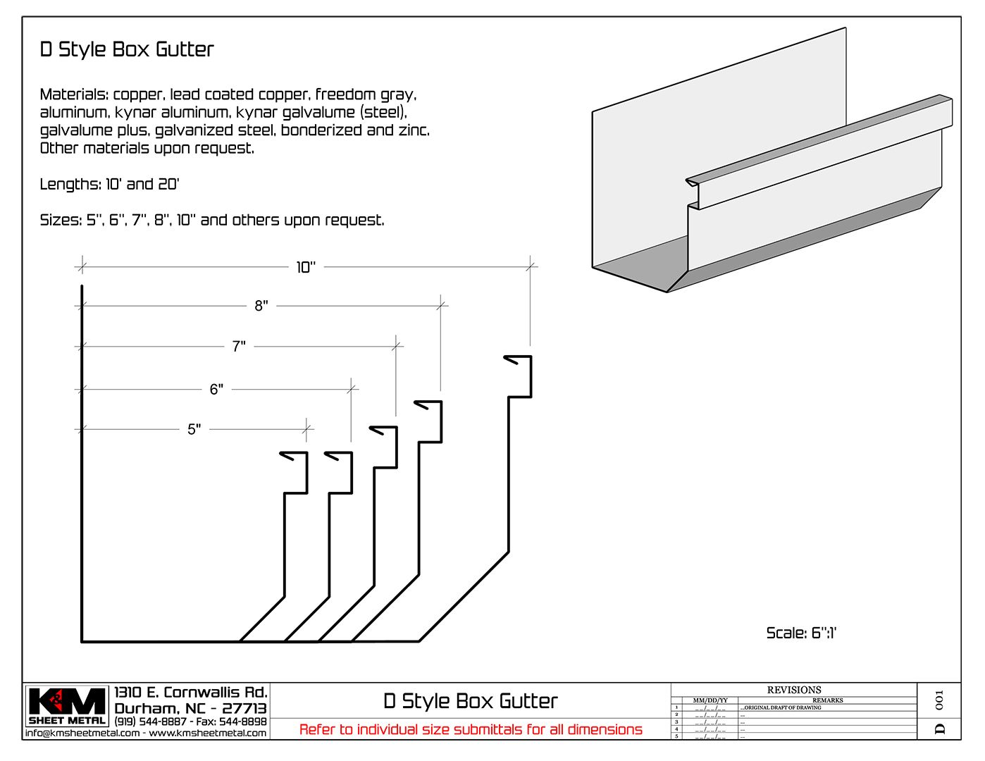 D-Style Residential Box 24 Gauge Kynar Steel Gutter Left / Right End Cap