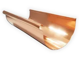 Reverse Bead Copper Half Round Gutter