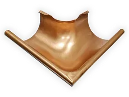 Seamless Euro Bead Half Round Copper Gutter Outside Miter