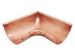 [MIRSL6-1001] Seamless Reverse Bead Half Round Copper Gutter Inside Miter