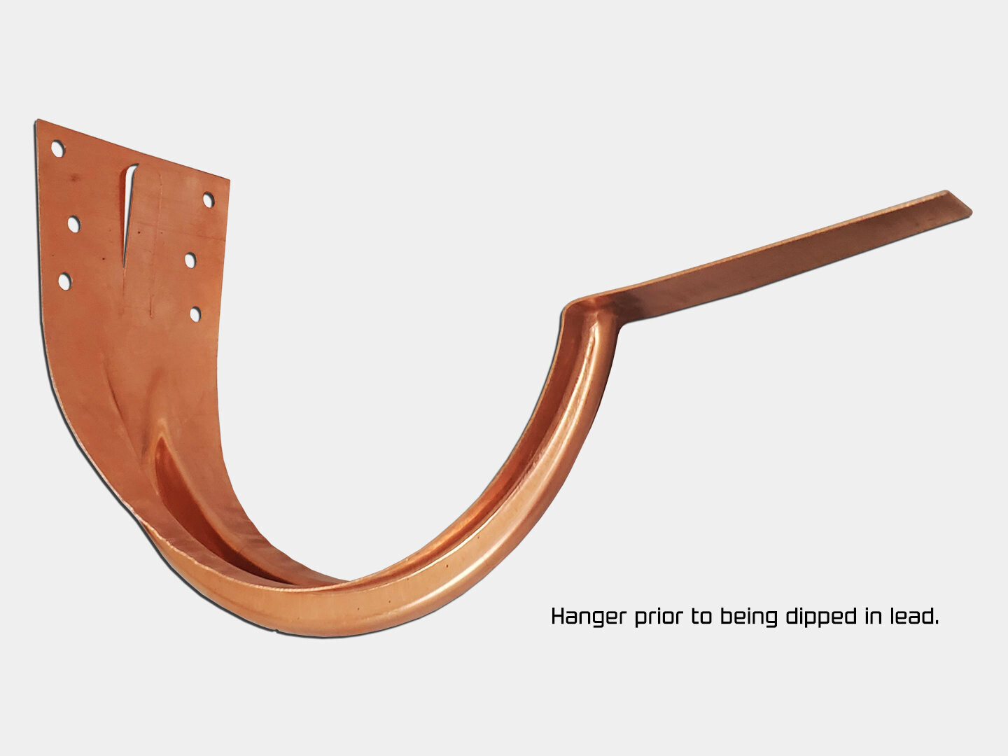 [HH64-1305] Stamped Half Round Gutter Lead Coated Copper Hanger