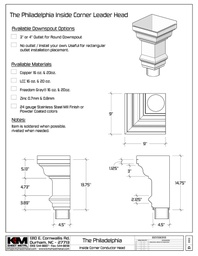 The Philadelphia Ornamental Inside Corner Conductor Head