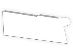 0.027" Aluminum Solid Gutter Cover End Cap