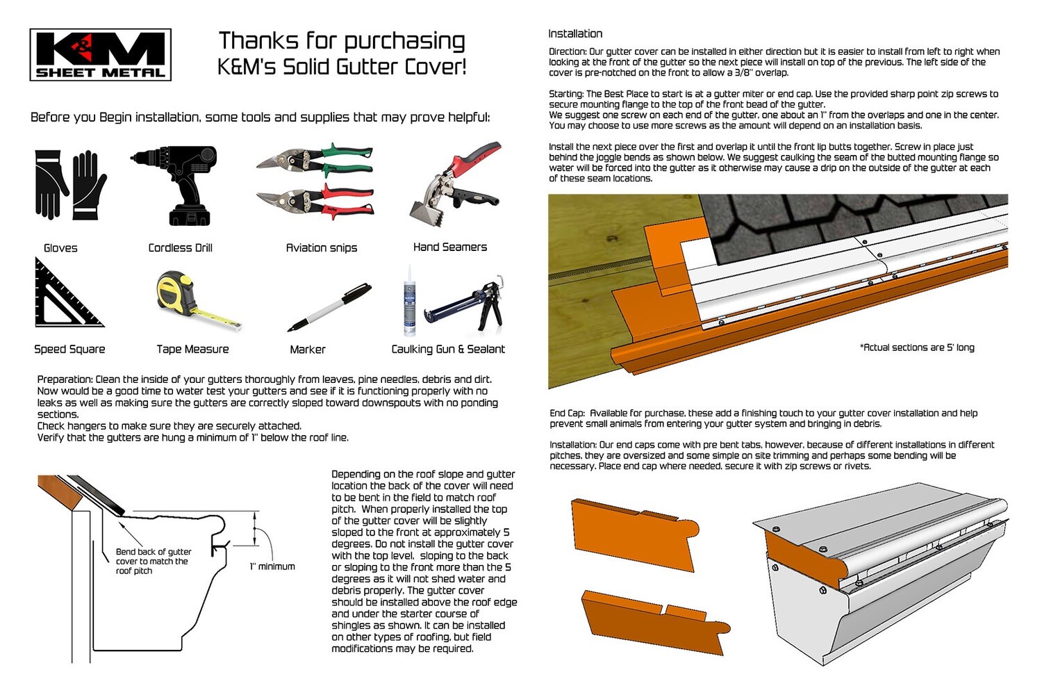 0.027" Aluminum Solid Gutter Cover End Cap