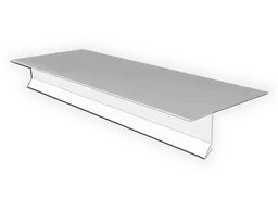 0.027" Aluminum T-Style Locking Drip Edge with Kick