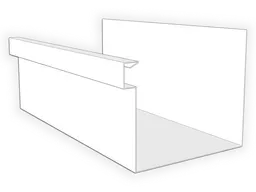A-Style 0.032" Aluminum Kynar Commercial Box Gutter