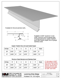 Galvalume Plus T-Style Locking Drip Edge with Kick