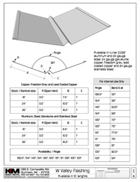 Galvalume Plus W Roof Valley Flashing