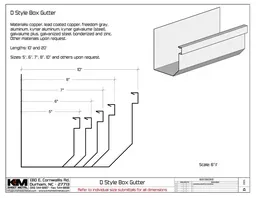 D-Style 24 Gauge Kynar Steel Residential Box Gutter