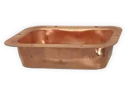 [GO3423-10] 3"x4" Stamped Square Copper Gutter Outlet