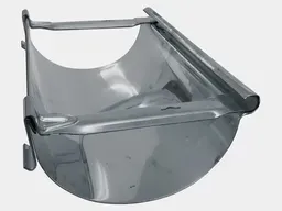 [HH63-01] 6" Half Round Gutter Aluminum Hidden Hanger