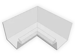 Aluminum 0.027" Industrial Box Gutter Inside Miter