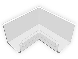D-Style Aluminum 0.027" Residential Box Gutter Inside Miter