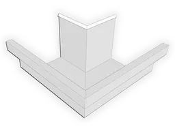 D-Style Aluminum 0.027" Residential Box Gutter Outside Miter