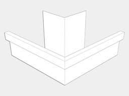 D-Style Aluminum 0.027" Residential Box Gutter Outside Miter