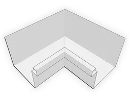 A-Style Aluminum 0.032" Kynar Commercial Box Gutter Inside Miter