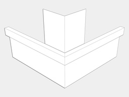A-Style Aluminum 0.032" Kynar Commercial Box Gutter Outside Miter