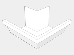 F-Style Aluminum 0.032" Kynar Industrial Box Gutter Outside Miter