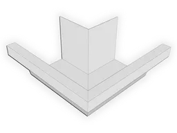F-Style Aluminum 0.032" Kynar Industrial Box Gutter Outside Miter