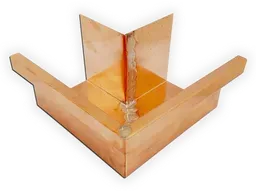 A-Style Copper Commercial Box Gutter Outside Miter