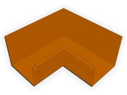 A-Style Copper Commercial Box Gutter Inside Miter