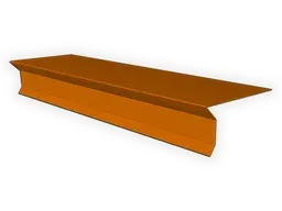 Copper D-Style Shingle Roof Drip Edge with Kick