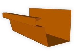F-Style Copper Industrial Box Gutter