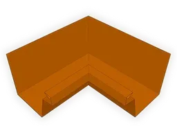 F-Style Copper Industrial Box Gutter Inside Miter