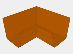 D-Style Copper Residential Box Gutter Inside Miter