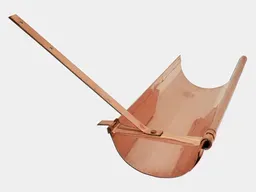 Copper Rival Strap Hanger for Half Round Gutter