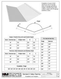 Copper Standard Roof Valley Flashing