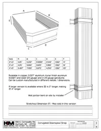 Corrugated Square Copper Downspout Strap
