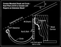 Crown Molding Galvanized Steel Shank #6 for Half Round Gutter Hanger
