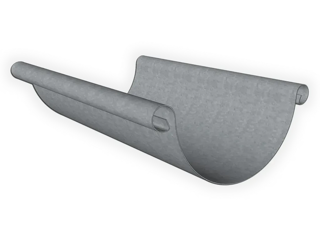 Double Bead Galvalume Plus Half Round Gutter | KM Sheet Metal