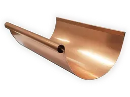 Euro Bead Copper Half Round Gutter