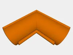 Euro Bead Copper Half Round Gutter Inside Miter