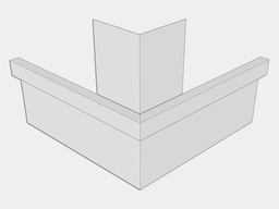 A-Style Galvalume Plus Commercial Box Gutter Outside Miter